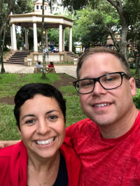 A picture of a man and a woman in Palmares, Costa Rica