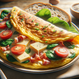 Gezonde groente omelet