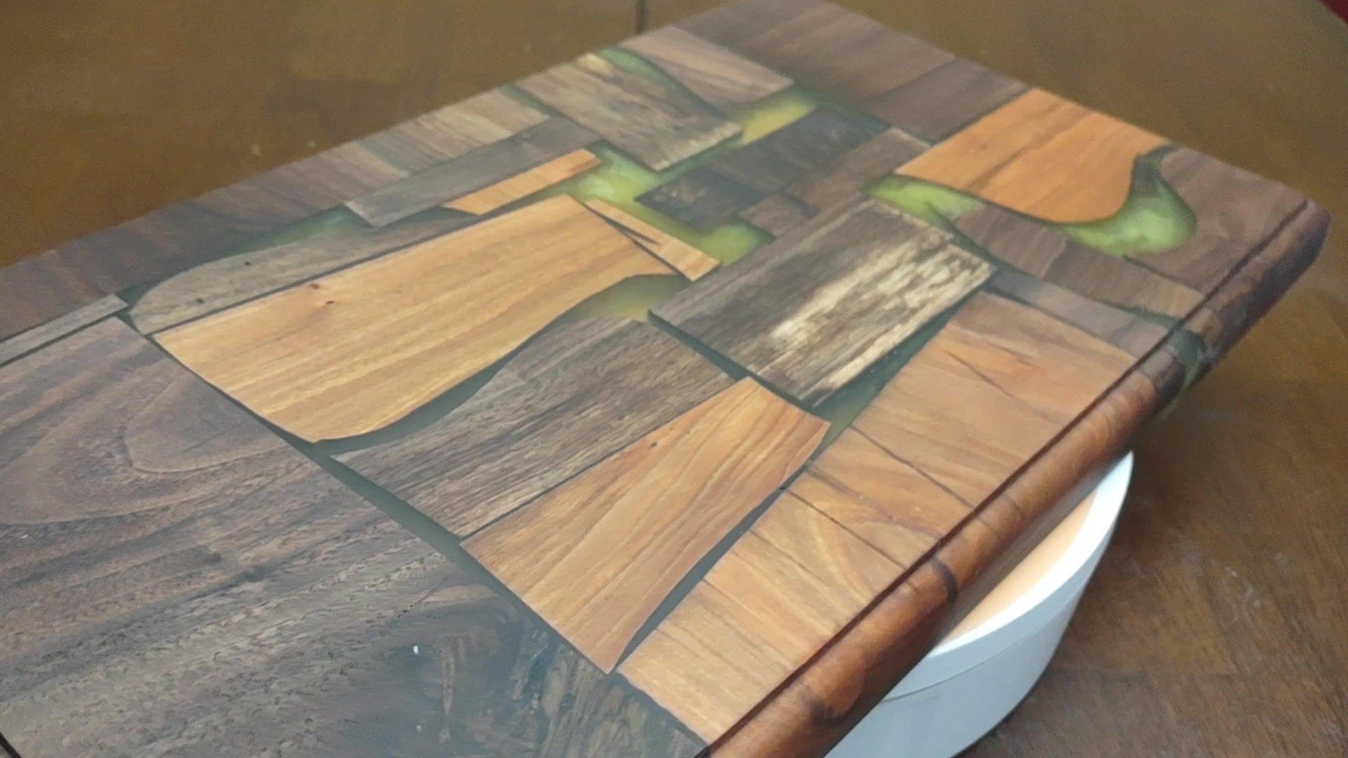 Black Walnut and Cherry Puzzle Piece Cutting Board