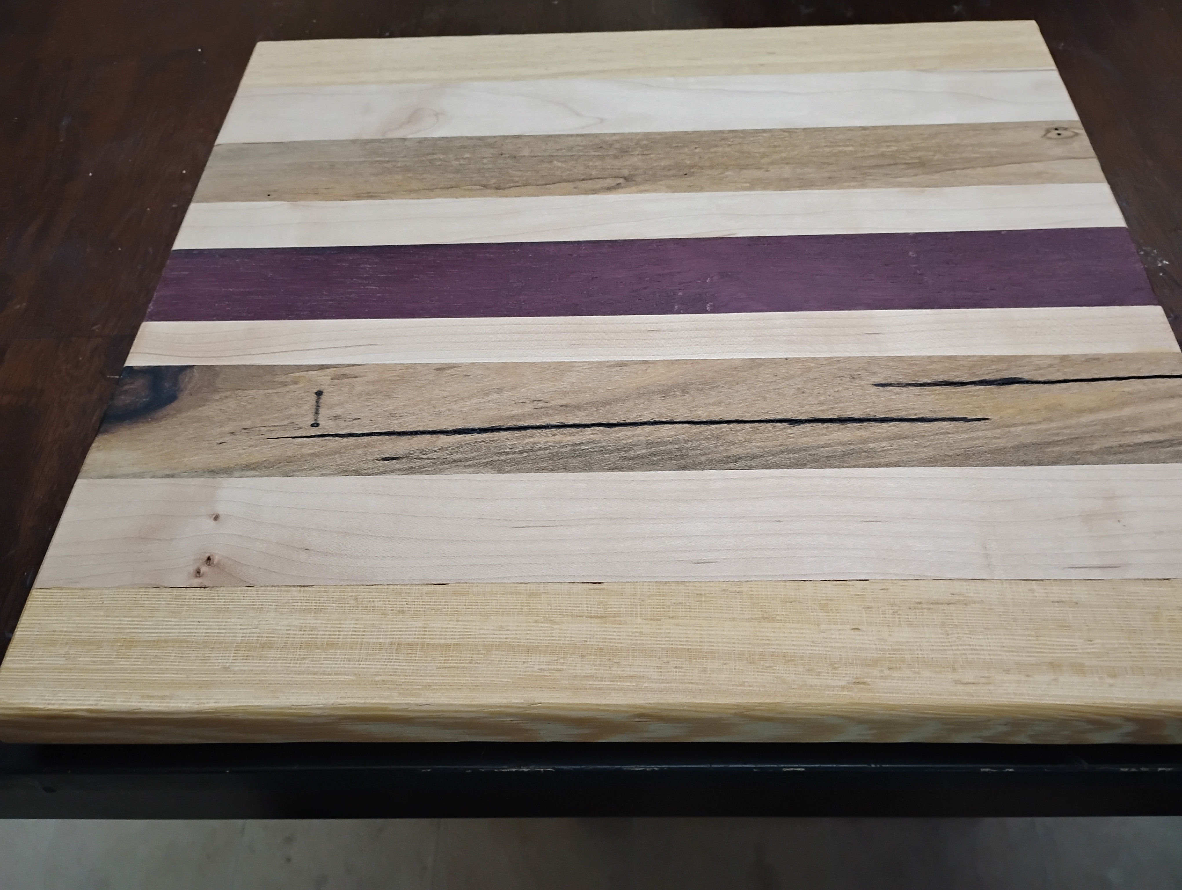 Exotic striped hardwoods cutting board 