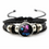 Thumbnail: Virgo zodiac leather bracelet - Black