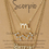 Thumbnail: Gold Scorpio zodiac star sign 3 pcs/set necklace gift