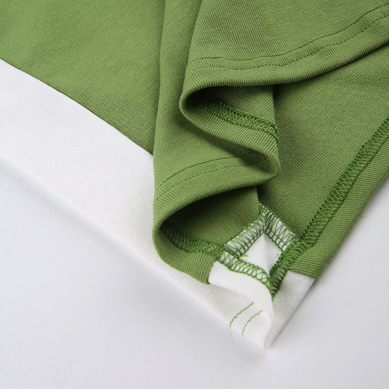 Thumbnail: Sleeveless Knitted Crop Tops Green Sexy Basic Patchwork Summer Casual Cami Backl
