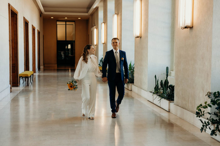 Couple mariés mairie