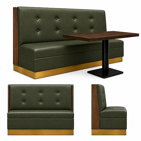 floating button booth seating