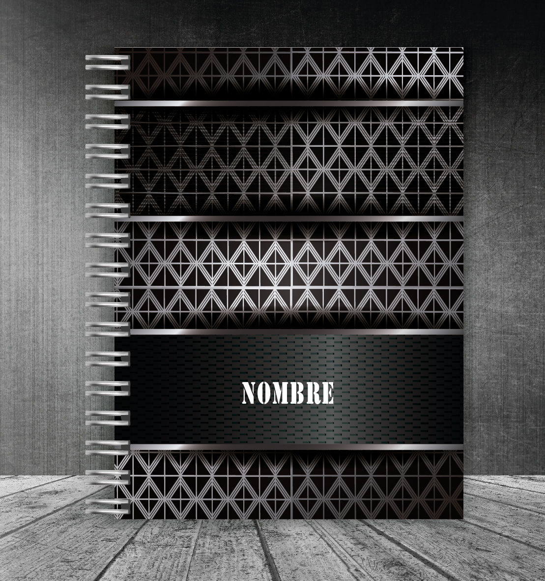 Libreta metálica negra