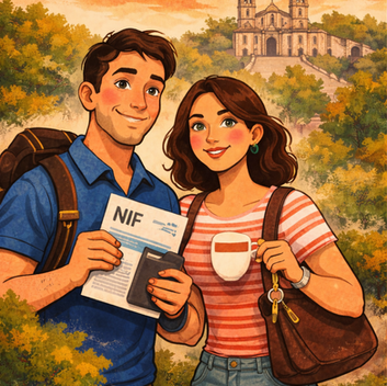 couple just arrived in Braga