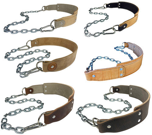 Leather Dip Belt with Chain - For Weighted Pullups and Dips | website