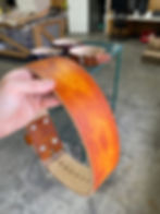 Thumbnail: Hand-Dyed Burst Color 3 Inch Single Ply Belts