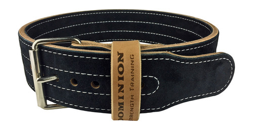 Black Suede 3in Leather Weightlifting Belt Single Prong for Men