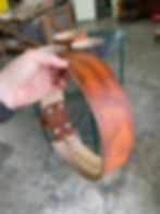 Thumbnail: Hand-Dyed Burst Color 3 Inch Single Ply Belts