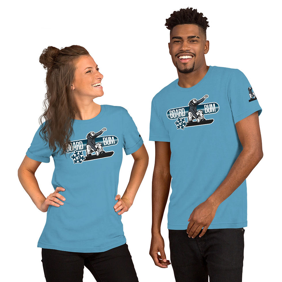 Thumbnail: Board Bum, Snowboarder T-shirt, Ski Montana, Winter Sports Gift