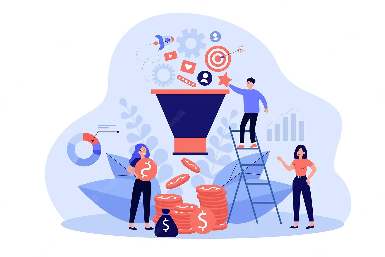 happy-analysts-analyzing-market-via-social-media-flat-illustration-cartoon-characters-work