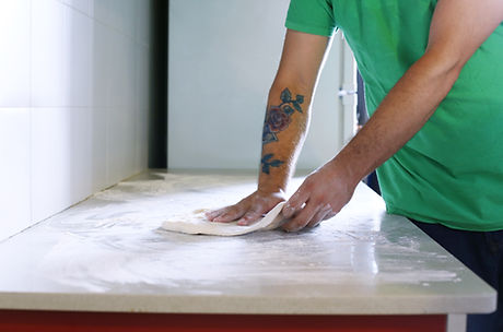 Kneading Pizza Dough