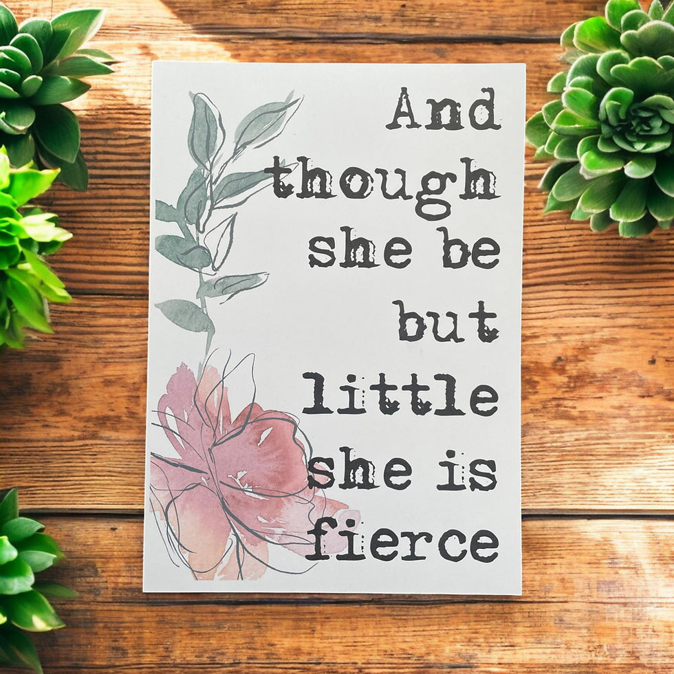 Thumbnail: Unframed Shakespeare Print And though she be but little
