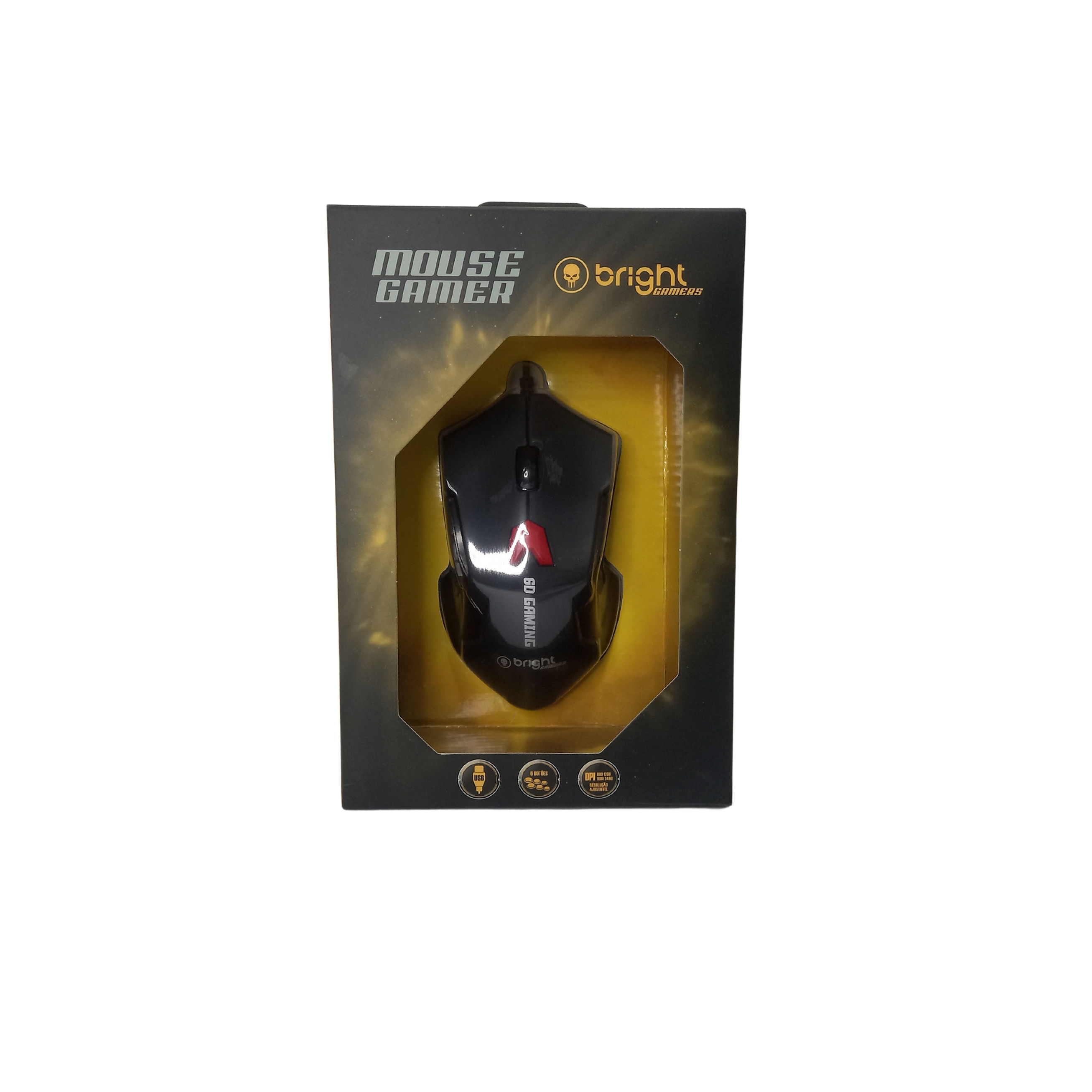 Mouse para jogo Bright Mouse Gamer 462 preto
