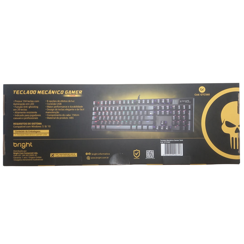 Miniatura: Teclado Mecânico Gamer Tank Bright GTC560