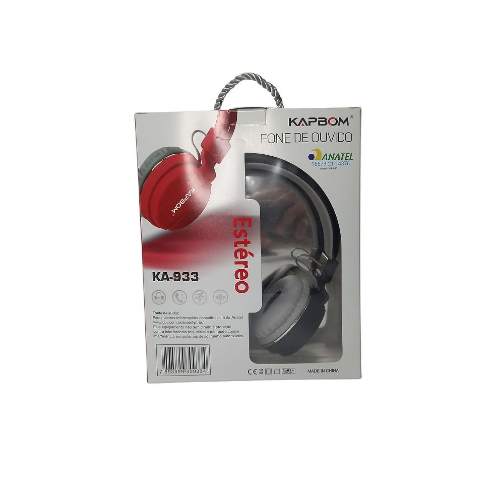 Miniatura: Fone de ouvido on-ear gamer sem fio Kapbom KA-933 preto