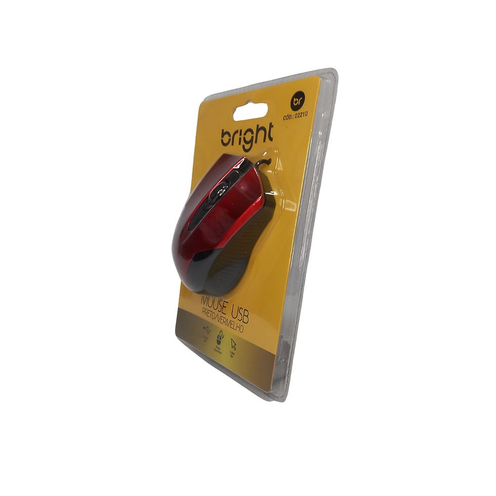 Miniatura: Mouse Usb Vermelho Com Design Ergonômico 2210 Bright