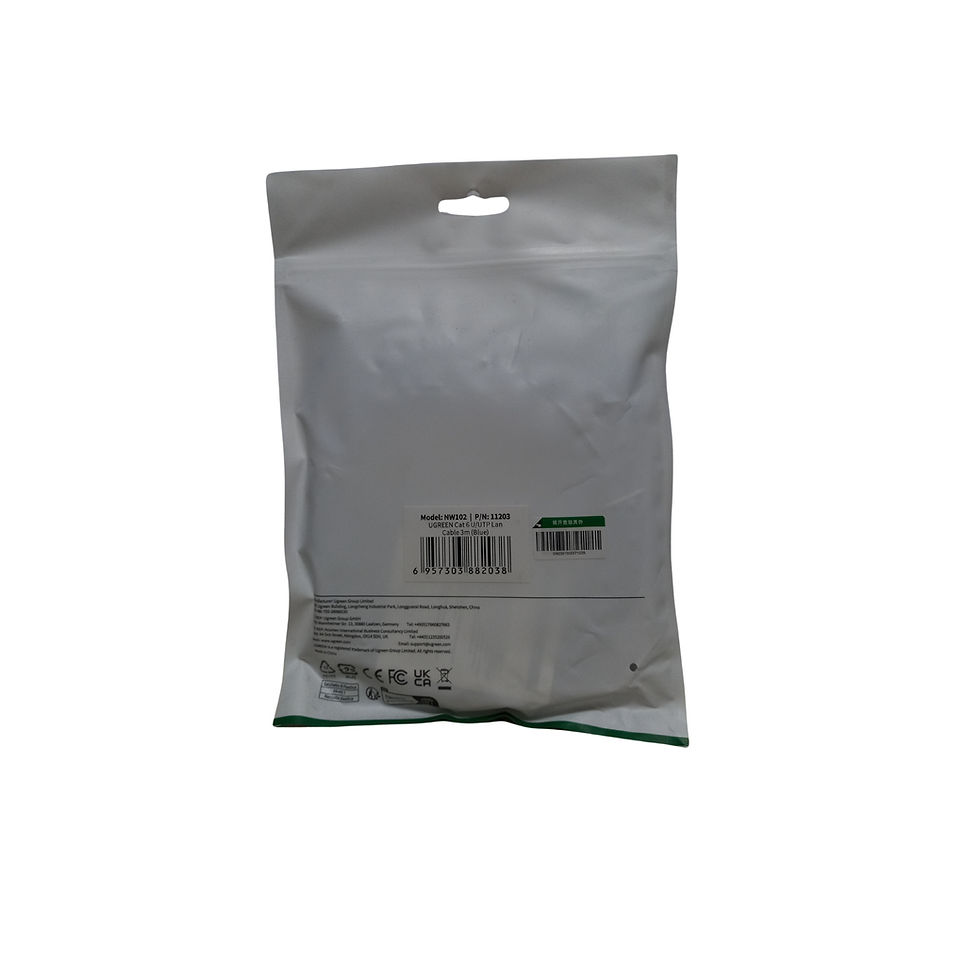 Miniatura: CABO REDE UGREEN MW102 CAT6 U/ITP 3M AZL