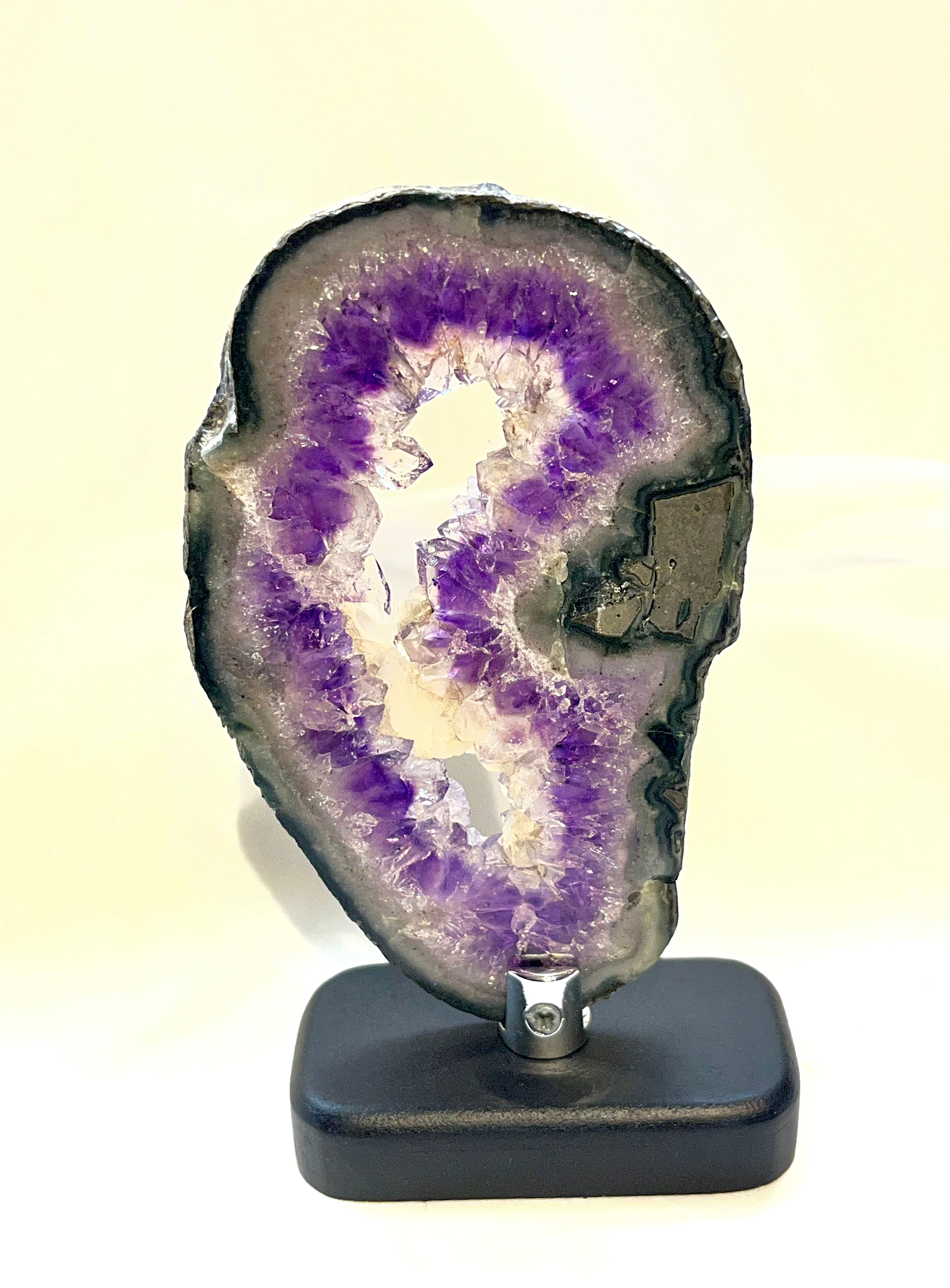 Amethyst Slice on Stand