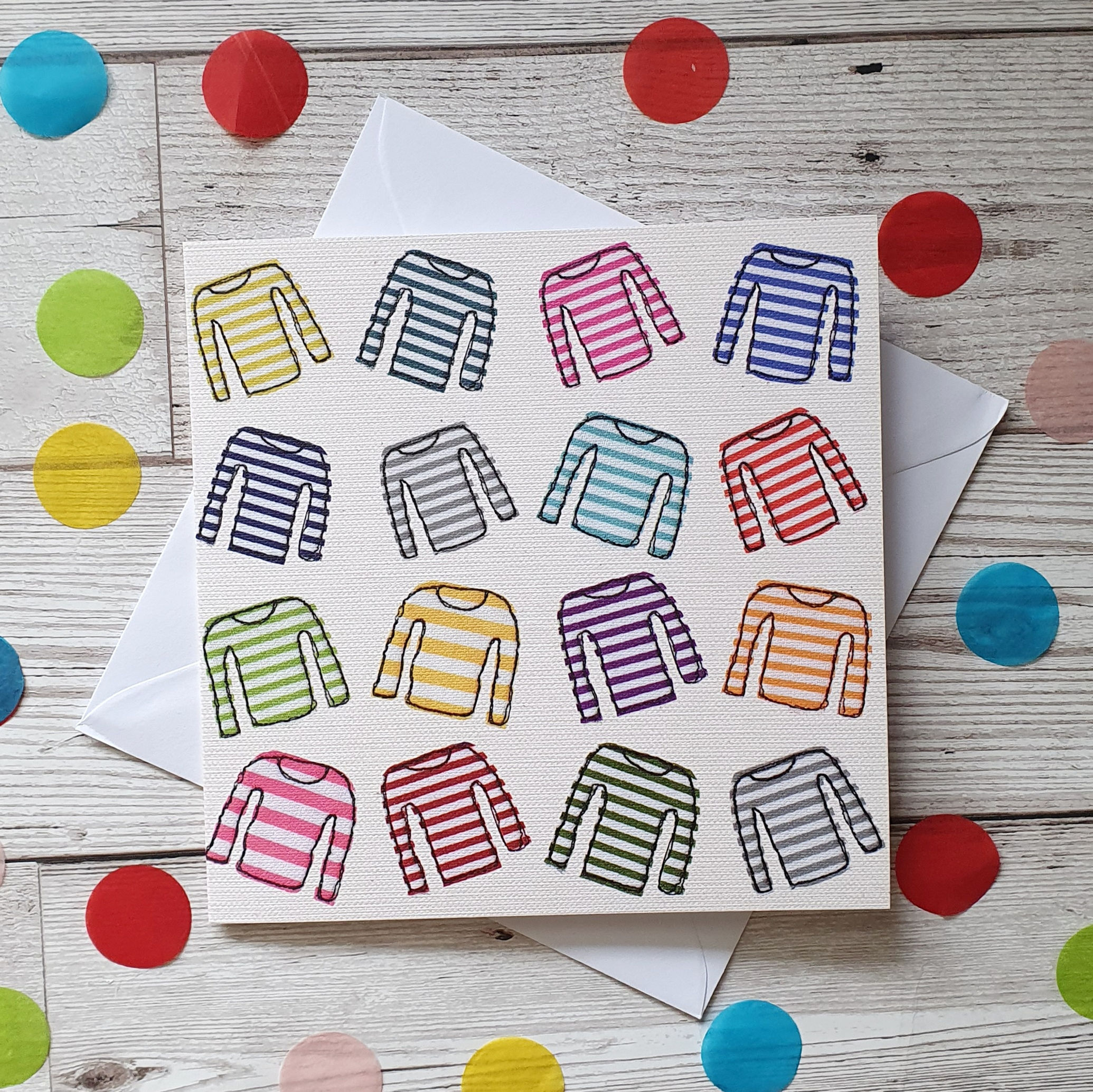 Stripy Top Greeting Card