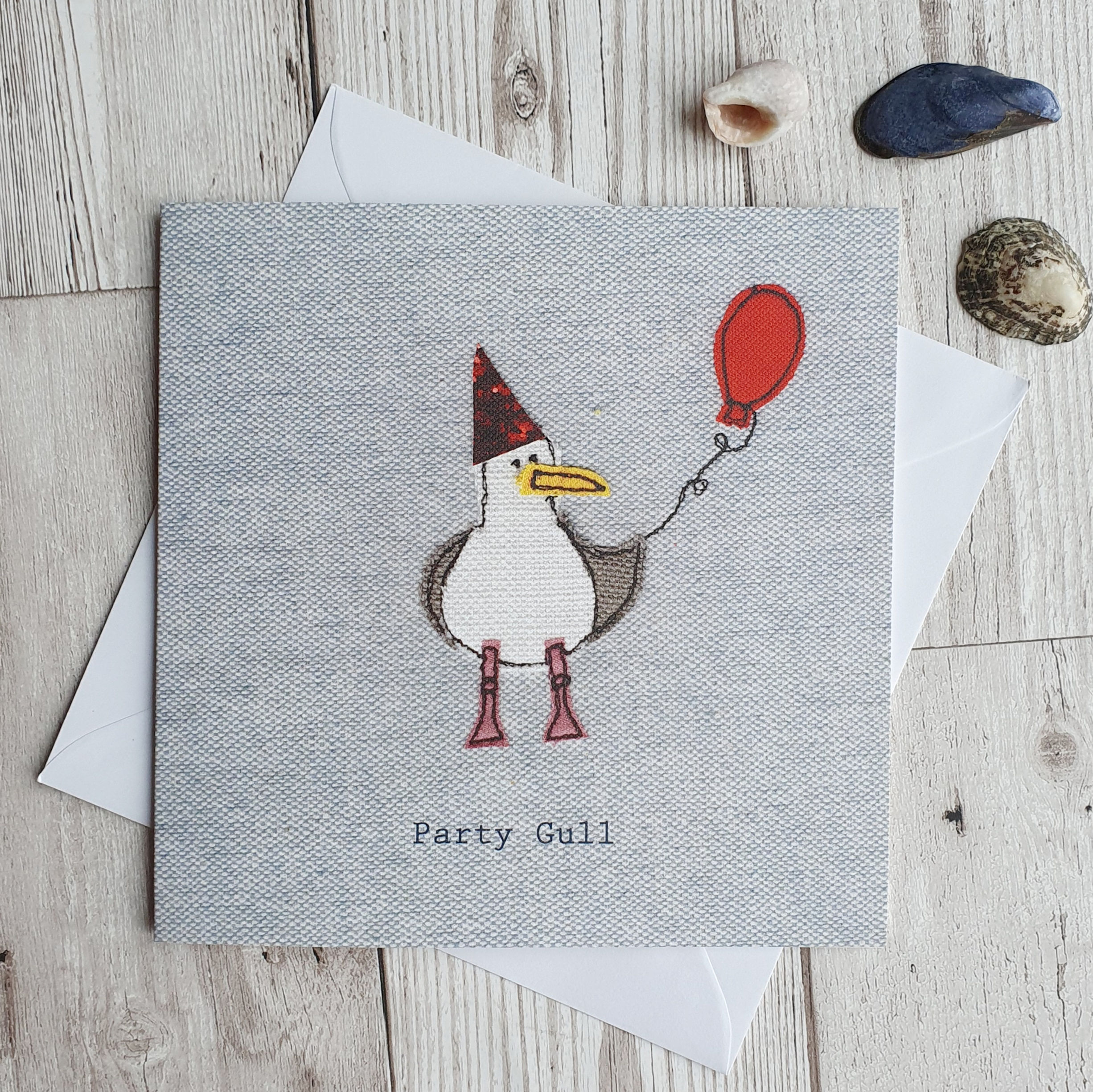 Party Seagull Greetings Card