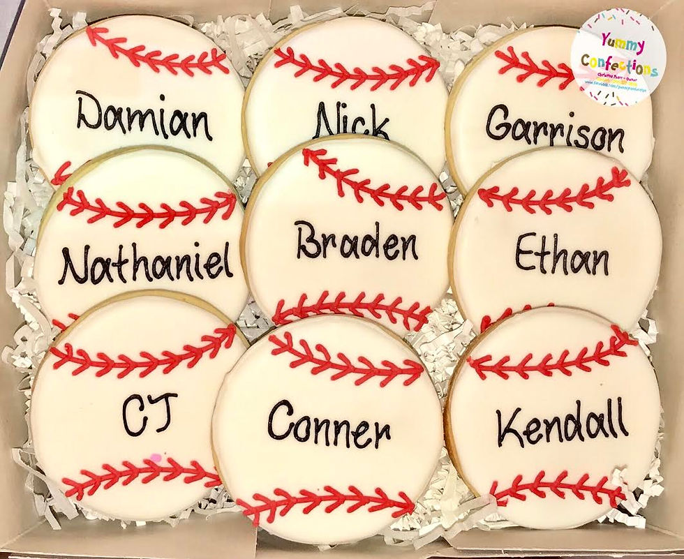 CUSTOM BASEBALL COOKIES