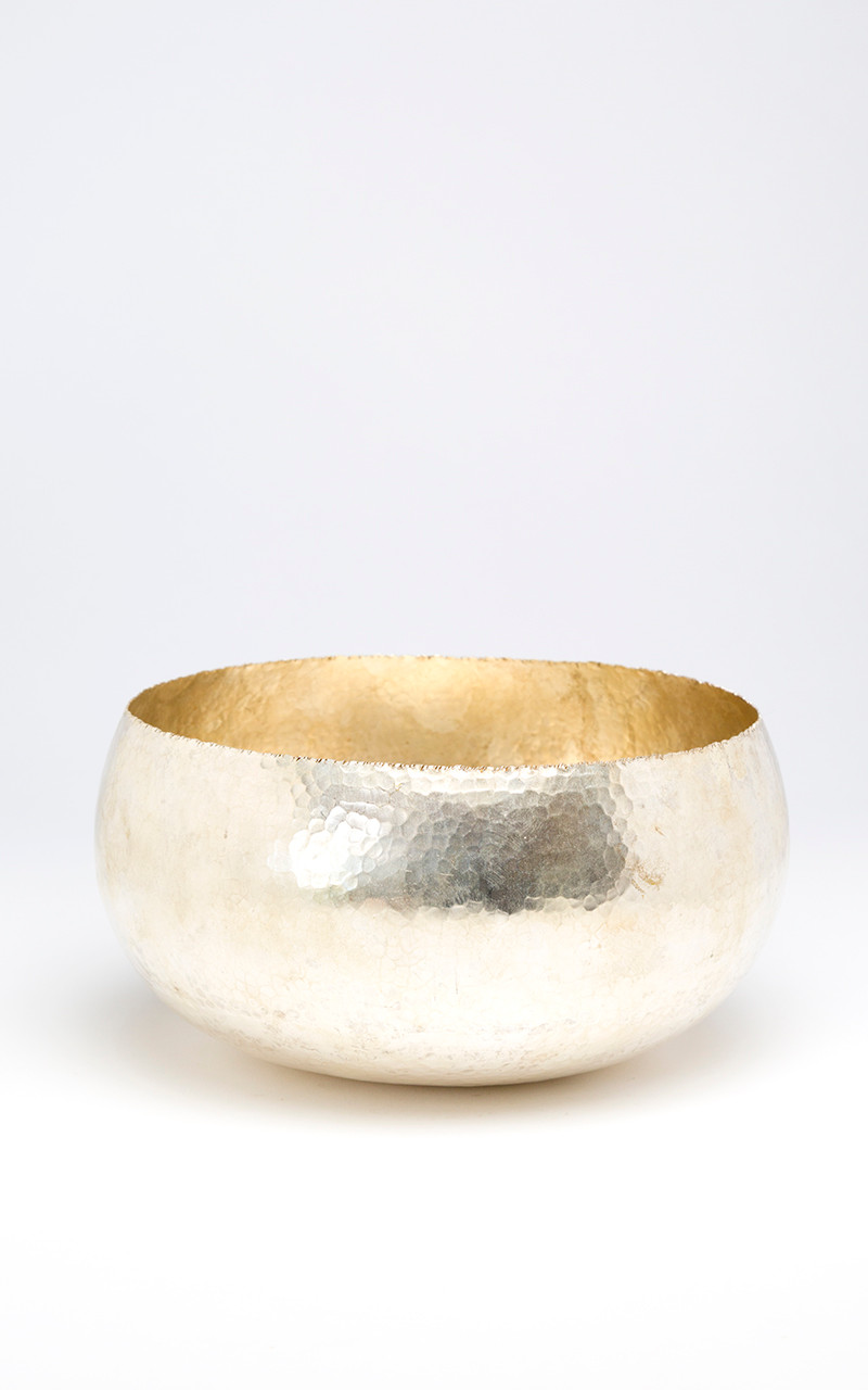 Small round silver bowl