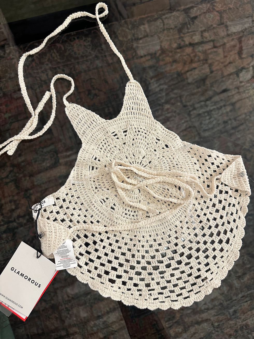 Miniatura: Top crochet burro con Swarovski 