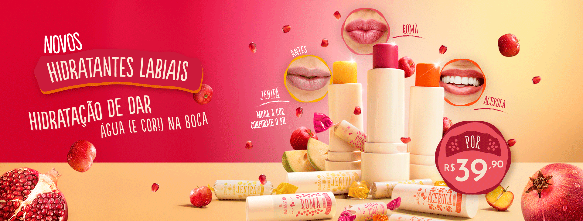 Banner que exemplifica a linha de compotas corporais da L´Occitane revendida pela Pipujo