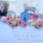 Showcasing the embellishments, beach hut & seagull