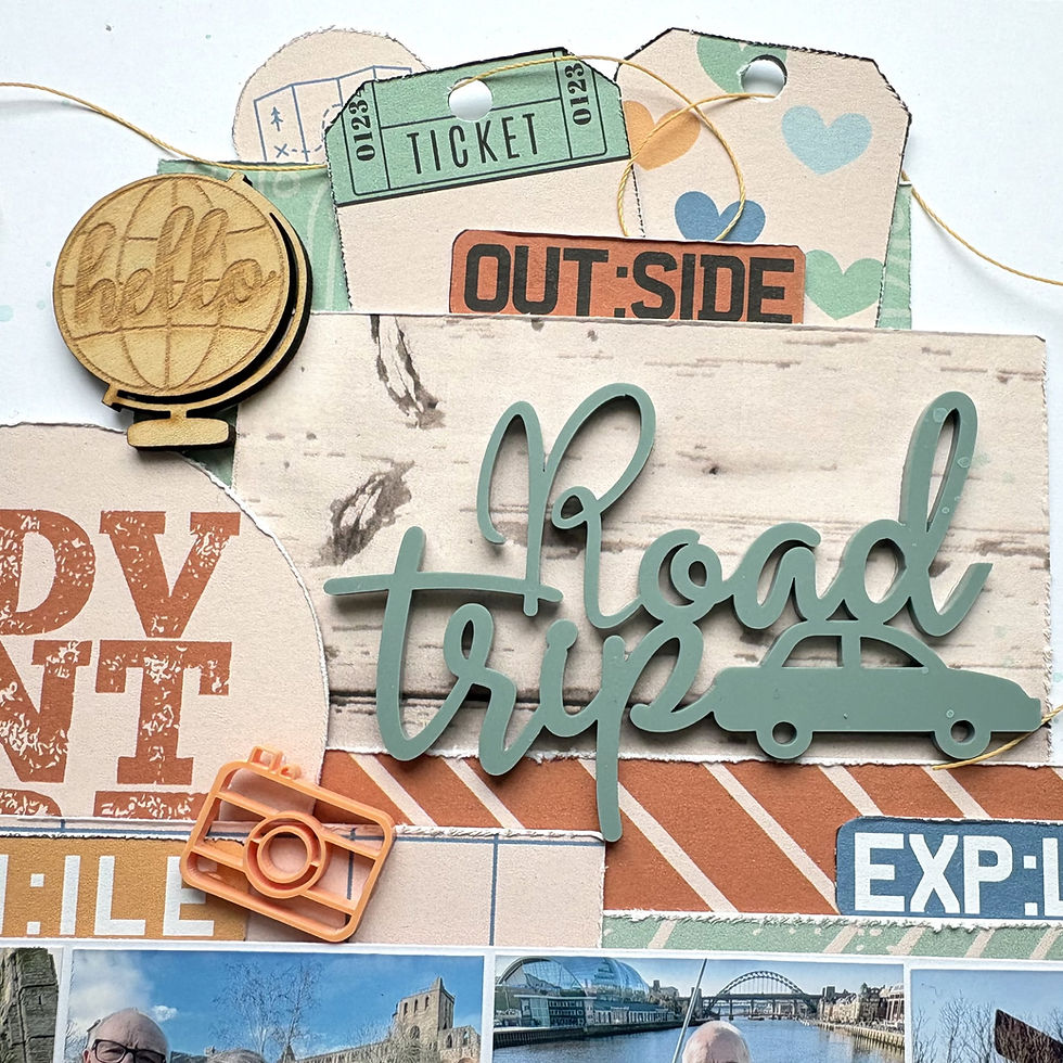 road trip scrapbook layout