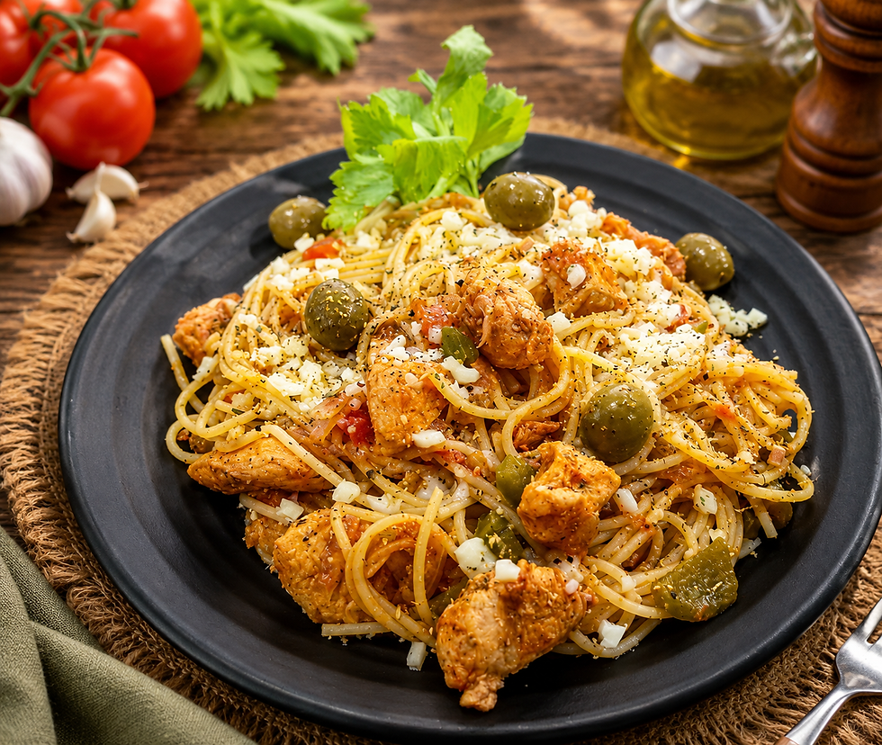 Cheesy Baked Chicken Spaghetti
