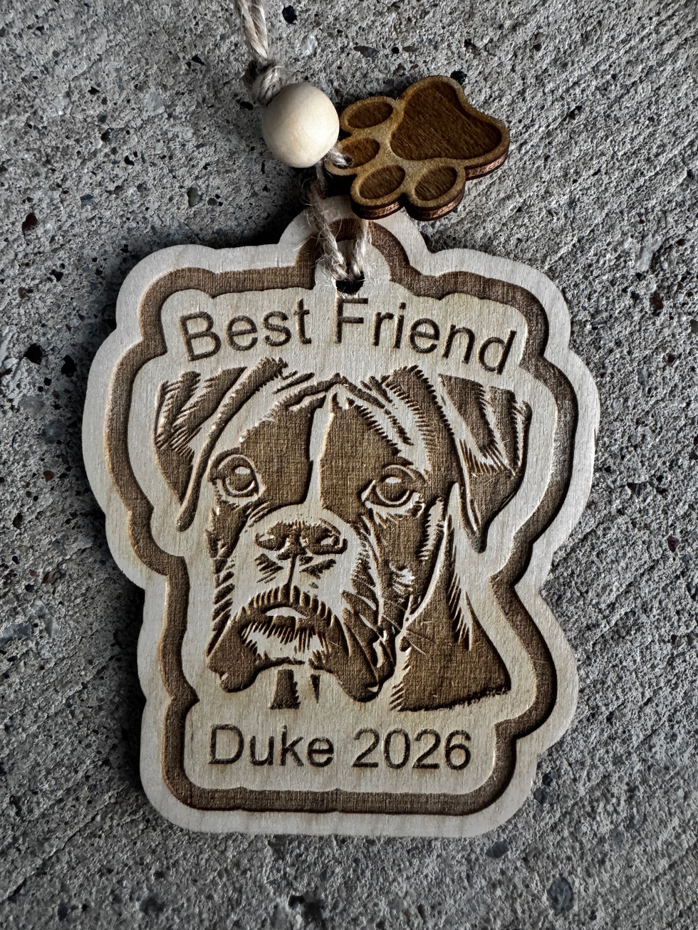 Pet wooden ornament memorial