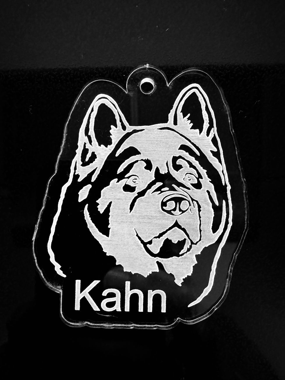 Acrylic dog ornament