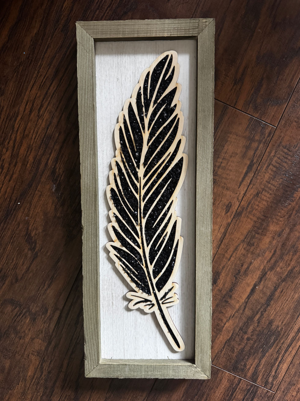 Glass filled feather