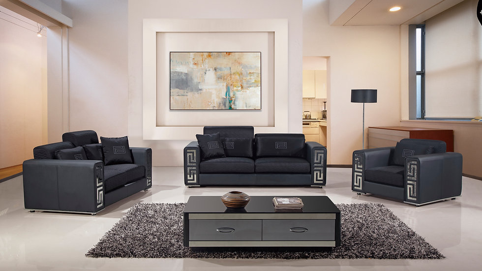 Arlington Black Sofa Set InStyleFurniture Inc