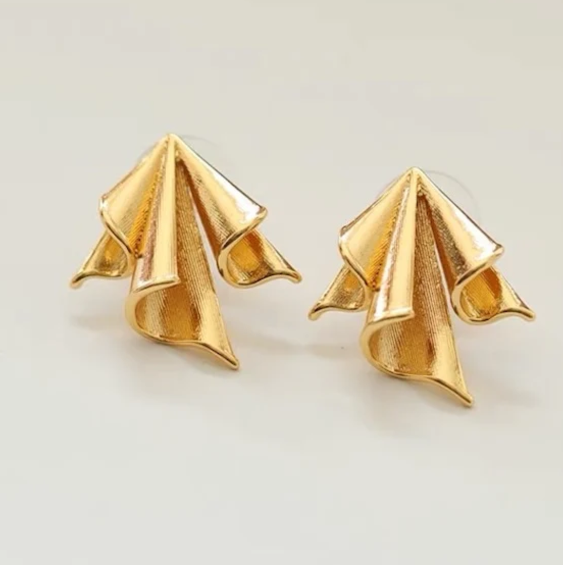Brincos Origami Dourado