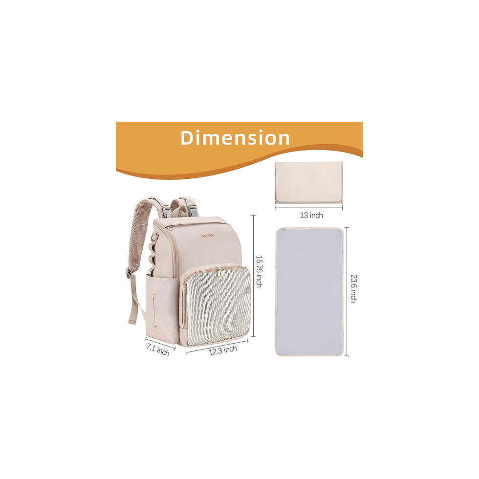 Miniatura: Vosmles Stylish Baby Diaper Bag with Changing Pad