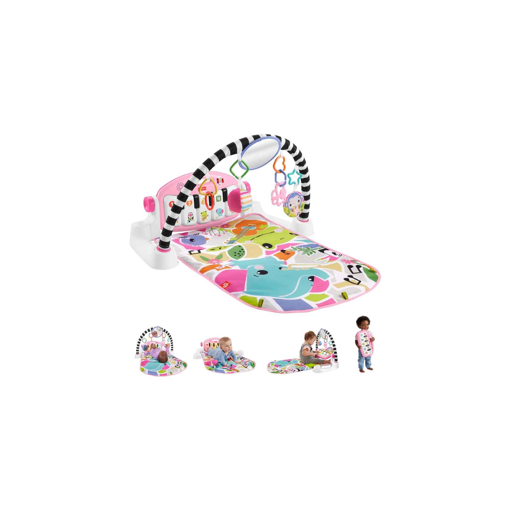 Fisher-Price Kick & Play Piano Gym Portable Musical Toy