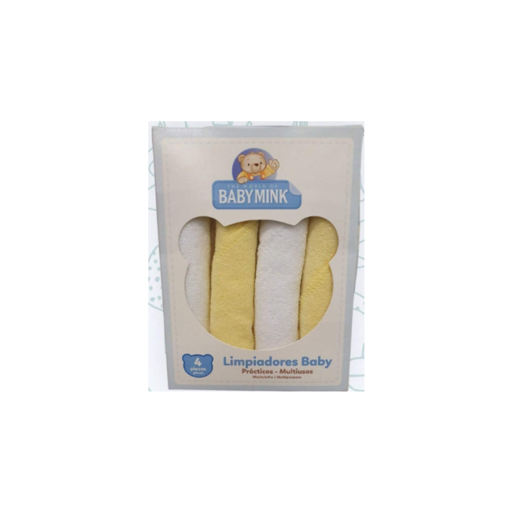 Set de 4 pañitos Baby Mink