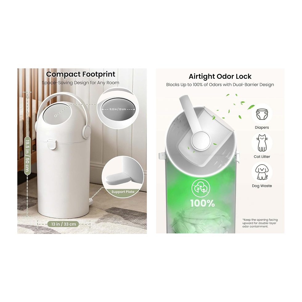 Miniatura: GROWNSY Odor-Locking Baby Diaper Pail
