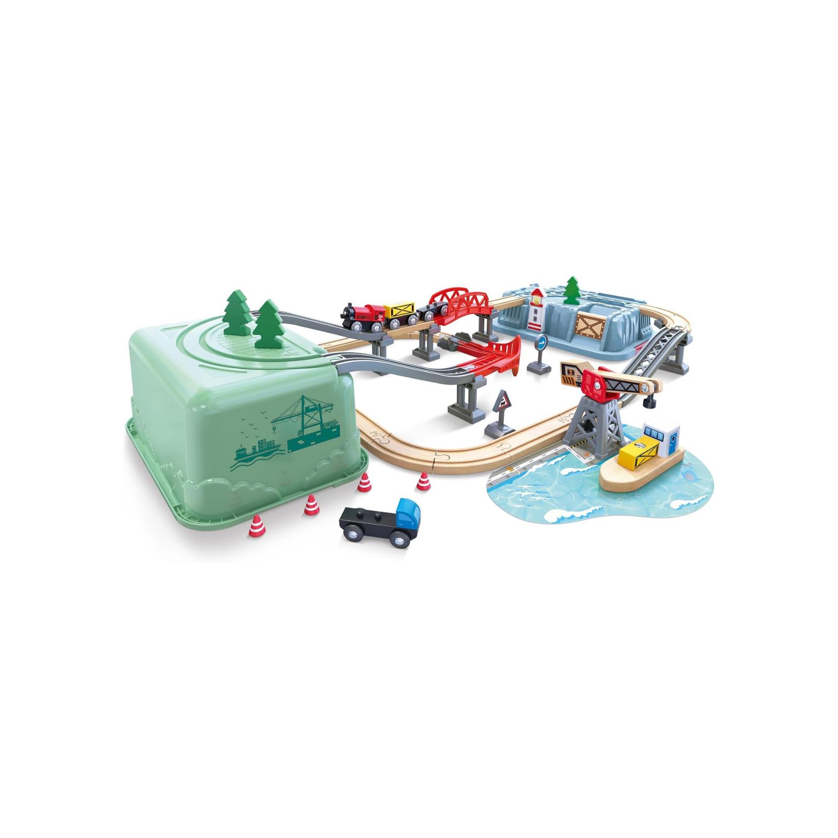 Railway Bucket Harbour Set | Hape