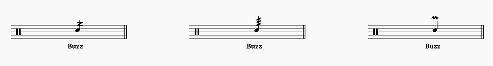 Drum Notation - Buzz Strokes & Multiple Stroke Rolls 1