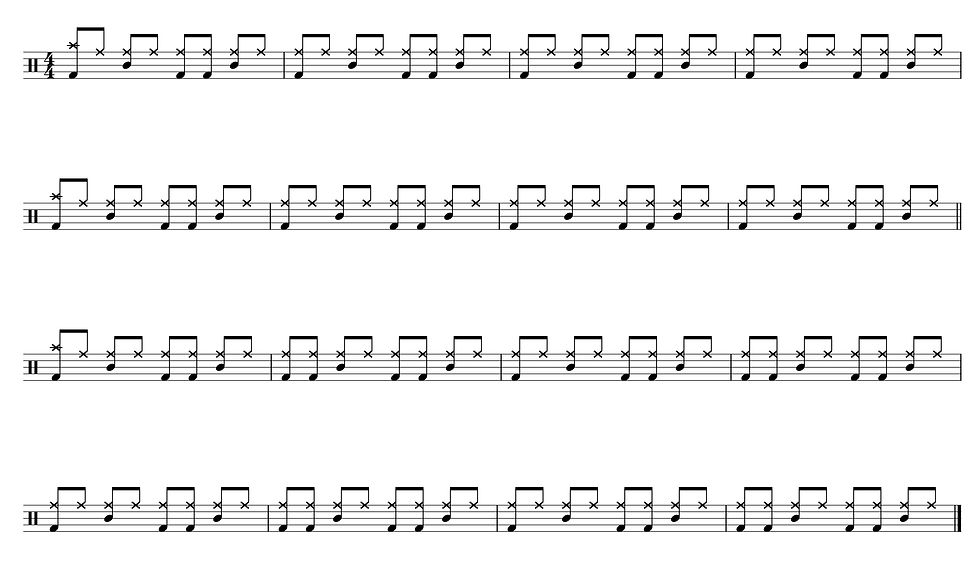 Repeat Signs Full Example (written out)