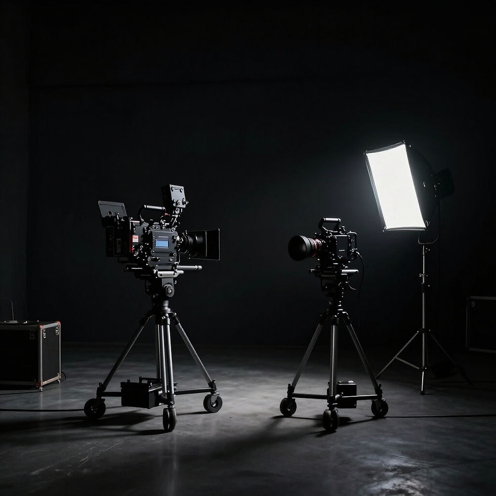 Investigation documentary production set