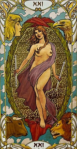 carta de tarot, arcano maior o mundo - Felipe Bezerra - Origem Therapias