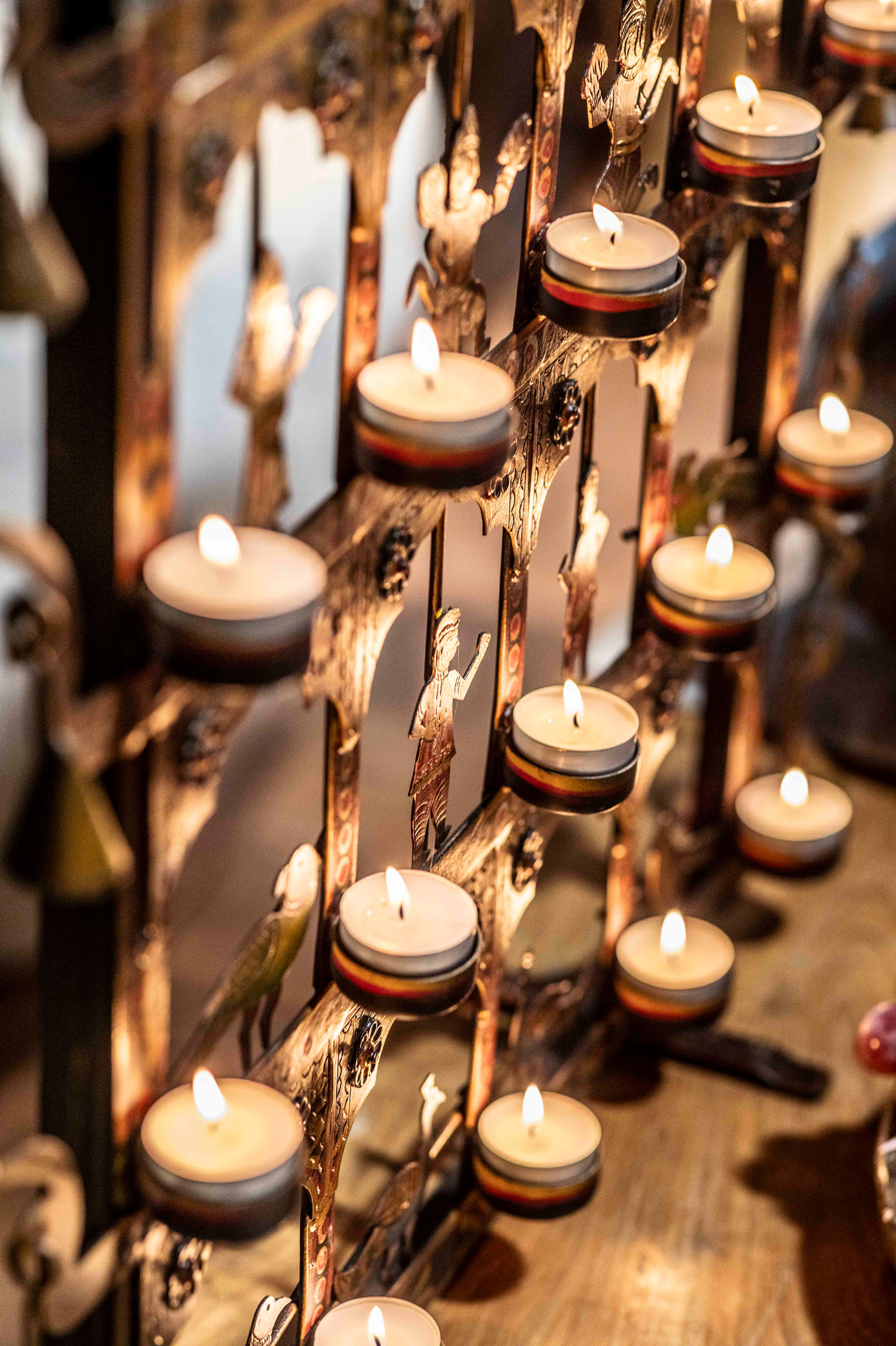 Chandelier en métal émaillé (Petit modèle) - ref 1224