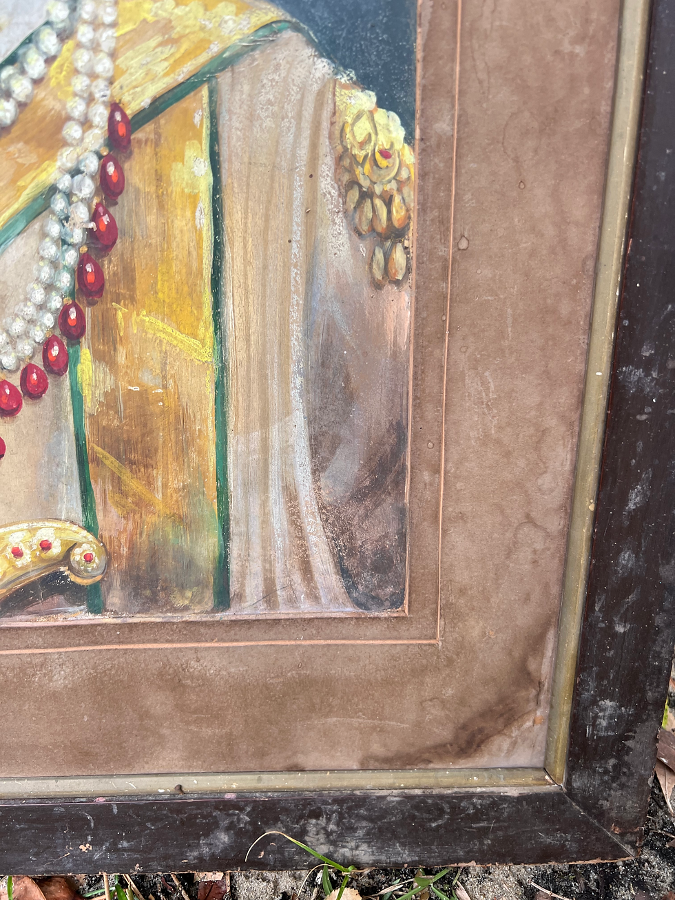 Thumbnail: Portrait vintage d'un maharaja vue de détail
